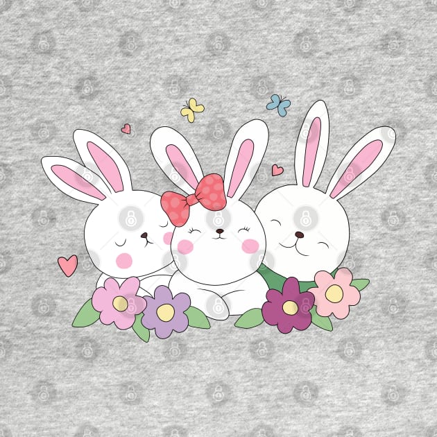 Easter Bunnies by valentinahramov